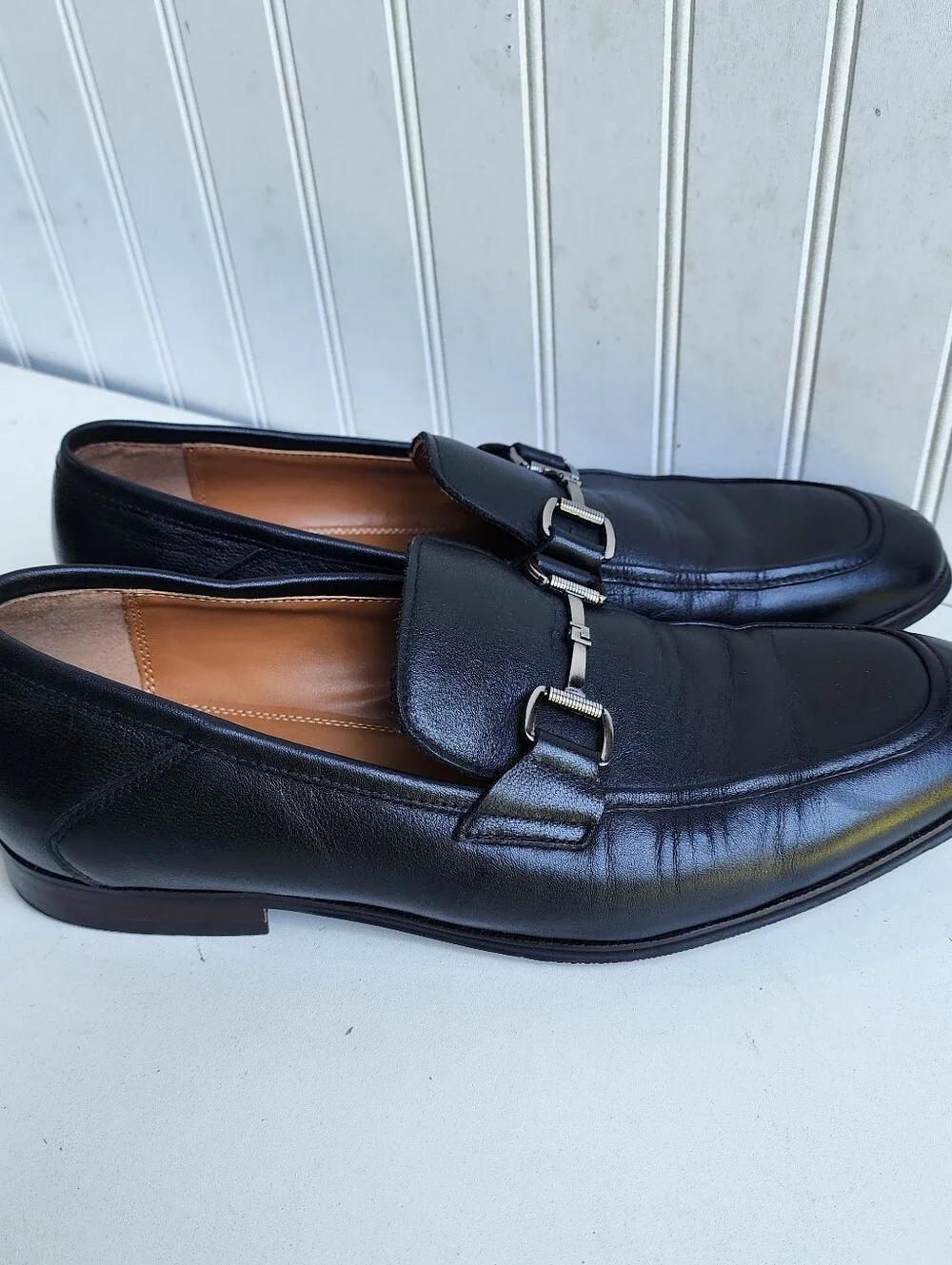 Steve Madden Aahron Black Leather Monk Strap Slip-On Dress Shoes 11.5M AAHR01M1